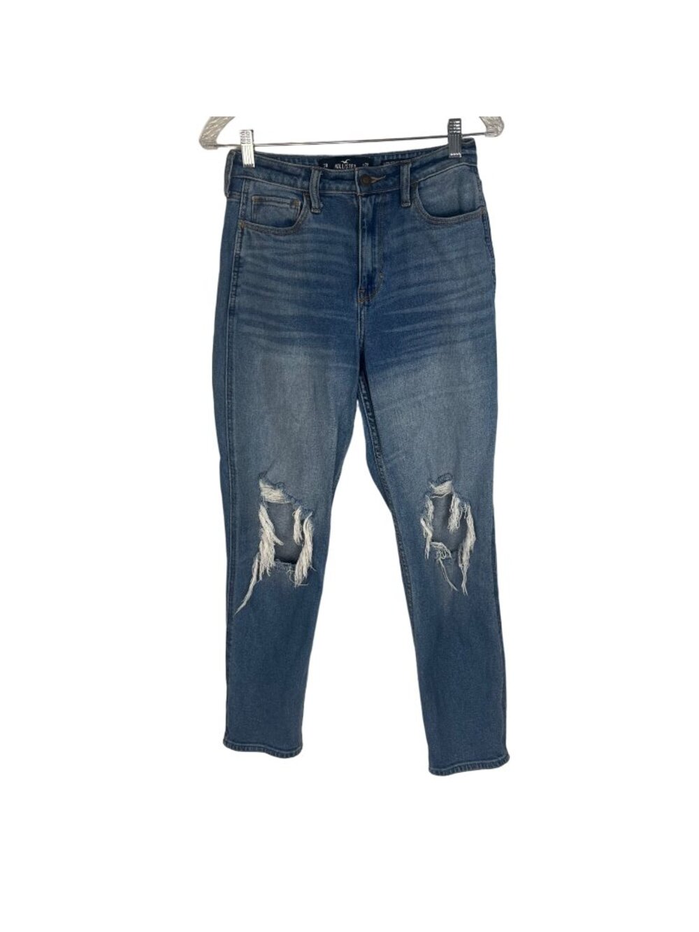 Hollister Jeans Ultra High Rise Mom Distressed Womens 7R Vintage Stretch